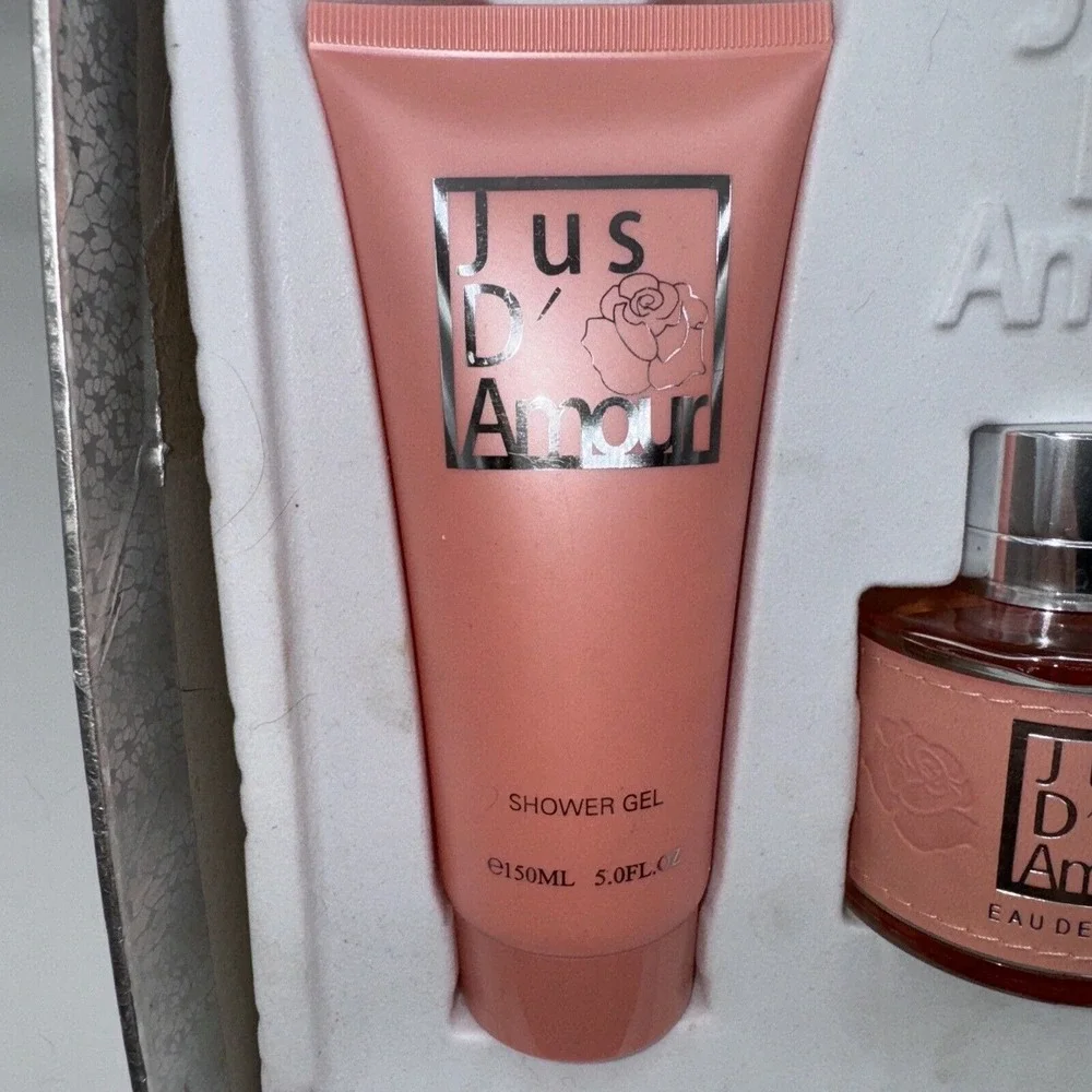 Jus D'Amour by Dumont Paris 3Pc Gift‎ Set EDP SPRAY, Body Lotion, Shower Gel NIB